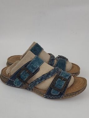 L'Artiste by Spring Step Kelsea Leather Slide Sandals Size EU 42 / US 10.5 - 11